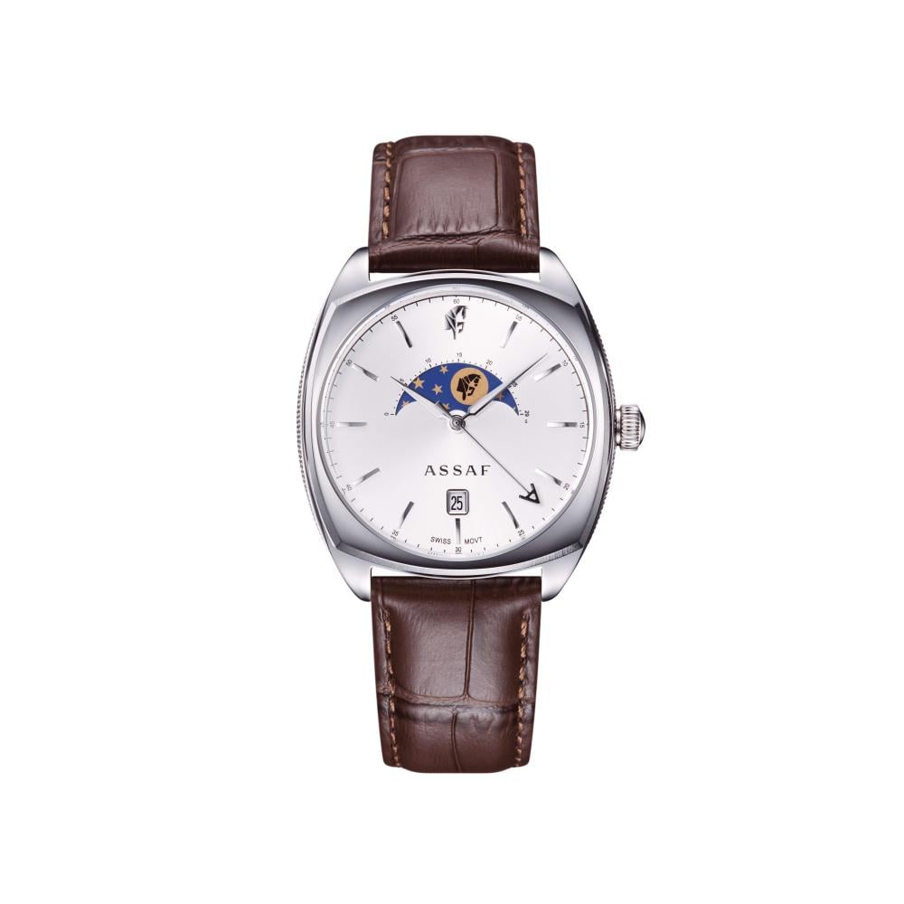Brown Half Moon Watch