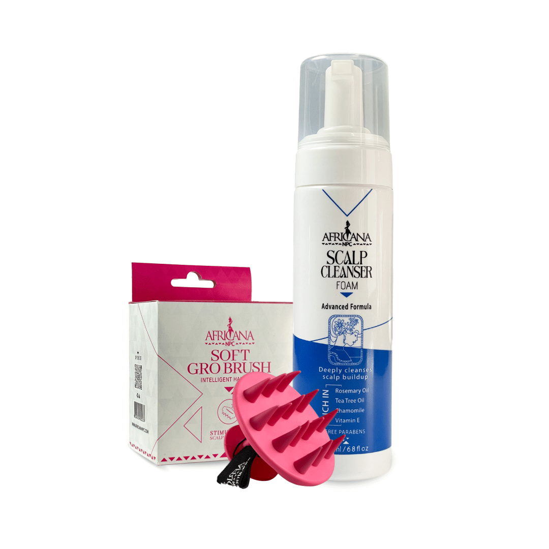 AFRICANA SCALP CLEANSER FOAM & SOFT GRO BRUSH