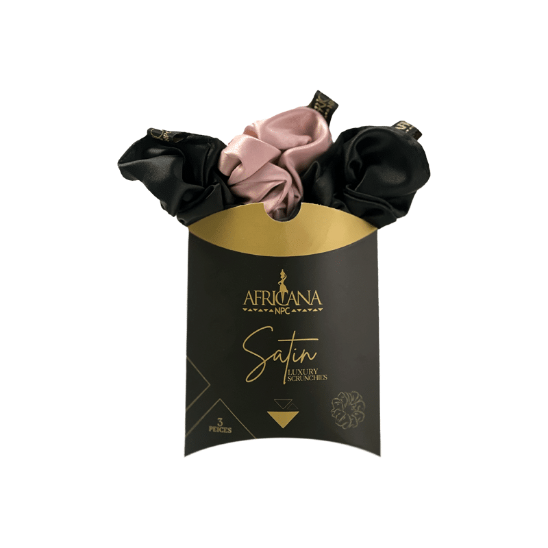 Africana Luxury Satin Scrunchies 3 Peices