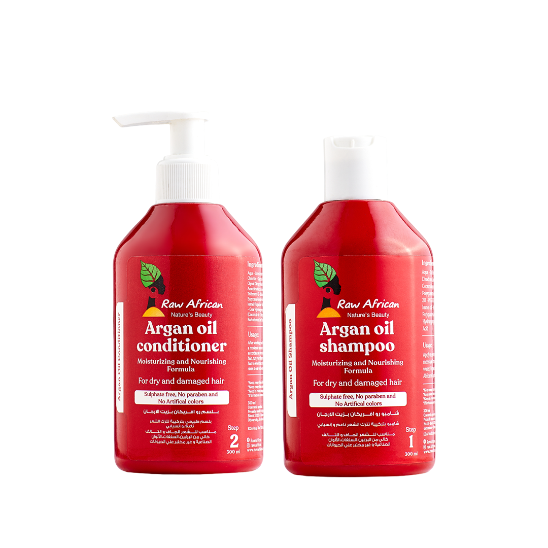 Raw African Argan Oil Shampoo & Conditioner Set 300ml