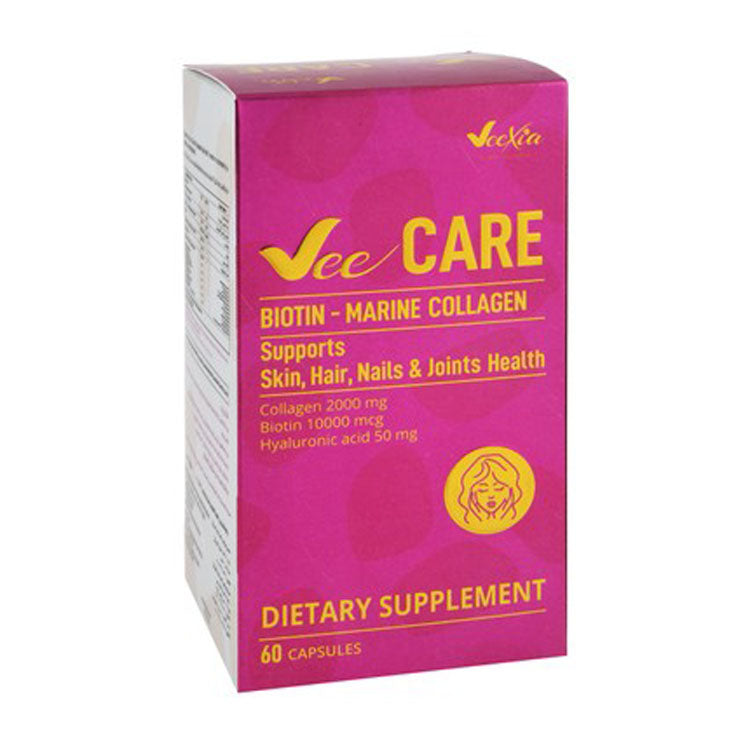 Veexia Vee Care — Biotin, Collagen & Hyaluronic Acid for Hair, Skin, Nails & Joints — 30 Capsules