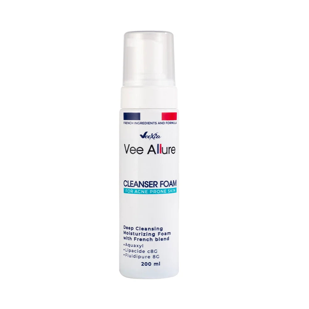 Vee Allure Cleanser Foam — Gentle Face Wash for Oily & Acne-Prone Skin, 200ml