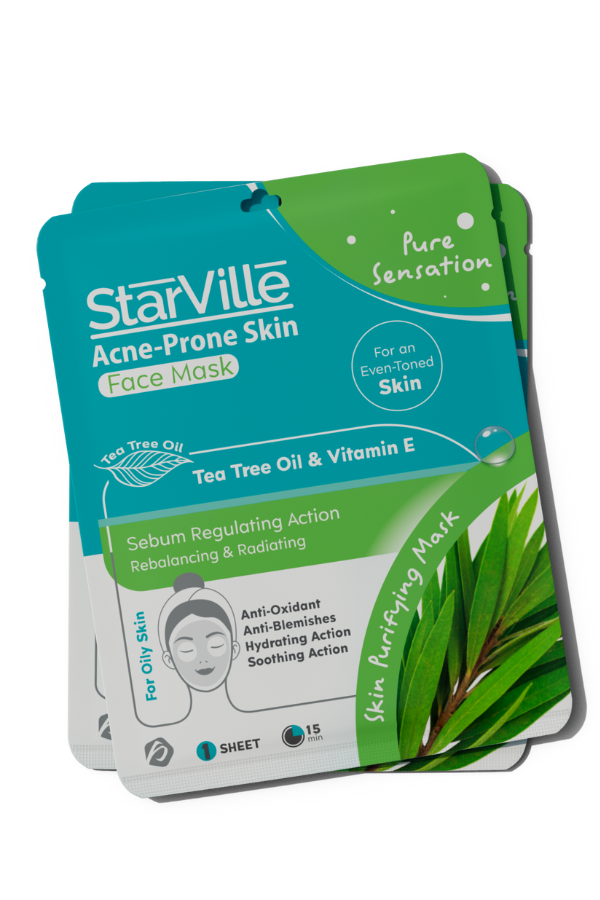 Starville Acne-Prone Skin Face Mask - Tea Tree Oil & Vitamin E
