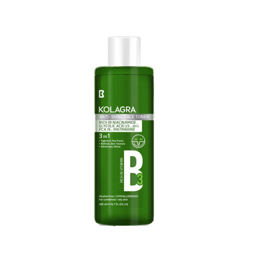 Kolagra Anti-Shine Face Toner 3-in-1, 200ml