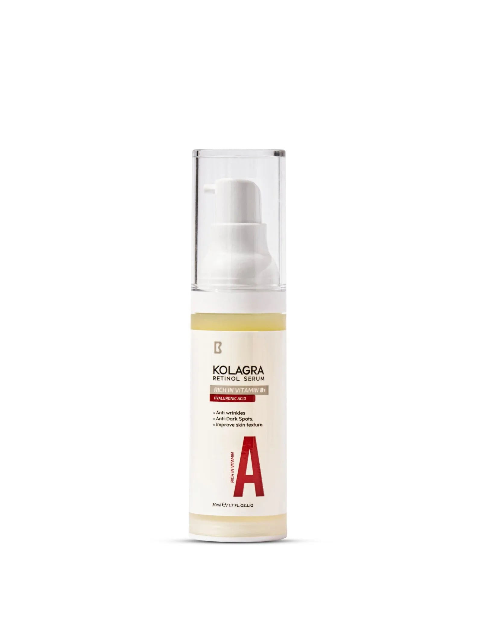 Kolagra Retinol Serum 30ml (0.3% Retinol, Niacinamide, HA)